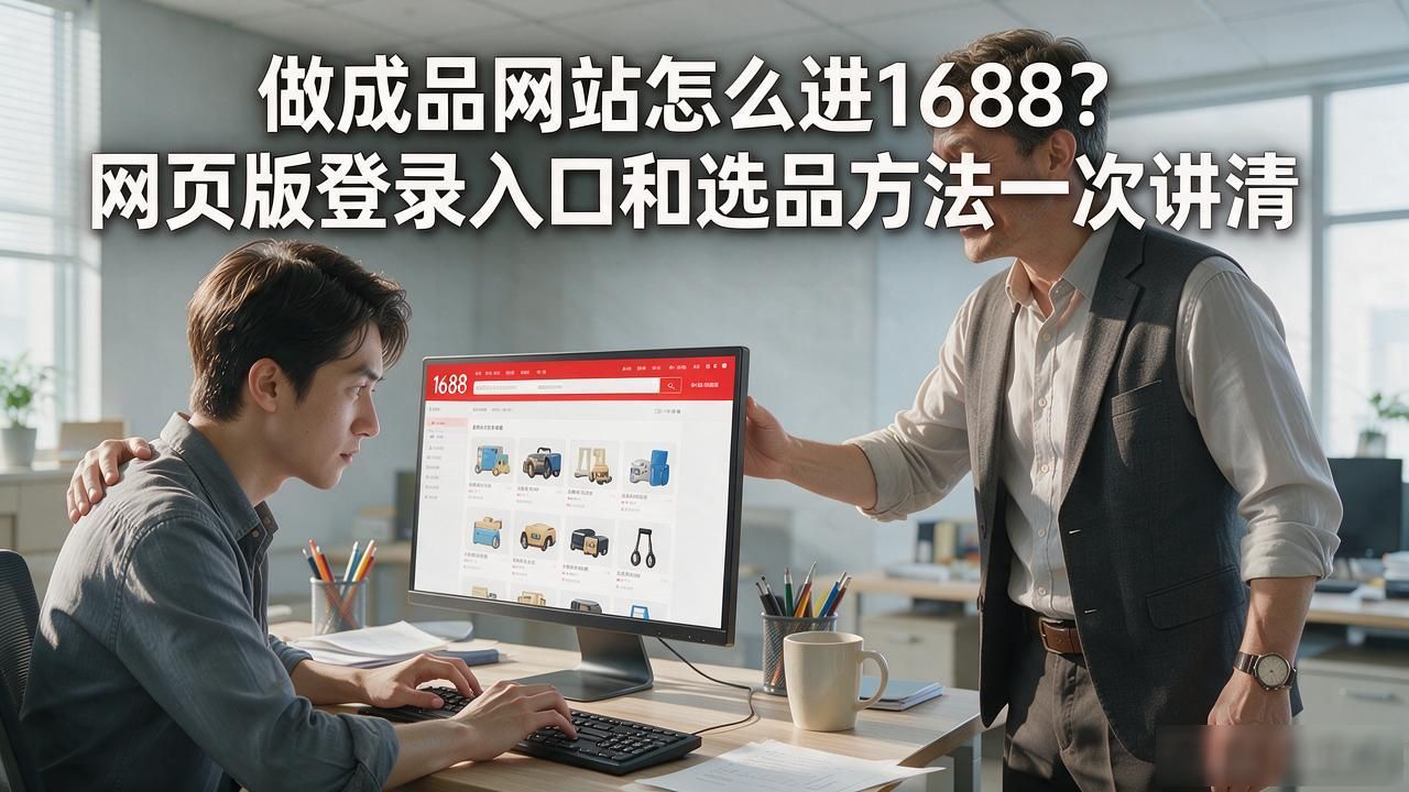 做成品网站怎么进1688？网页版登录入口和选品方法一次讲清